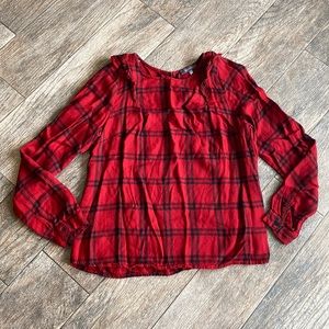 Be cool red plaid top